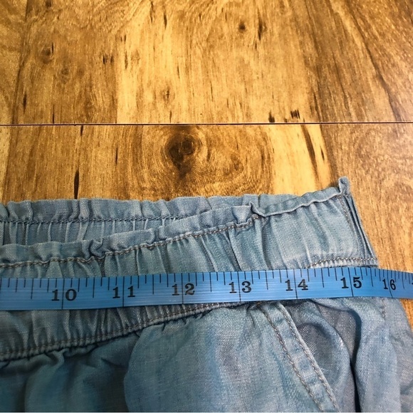 Knox Rose Light Blue Lyocell Jogger Pants Womens Large Drawstring Crop 32x26 - Picture 6 of 8